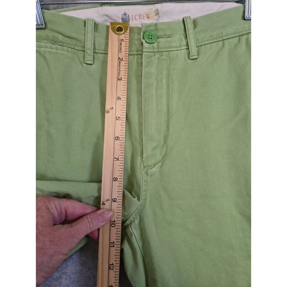 J.Crew Mens 32 Sage Green Cotton Straight Leg Chino Pants Preppy Classic
